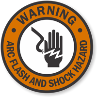 Arc Flash and Shock Hazard Floor Sign