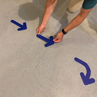 Arrows stick well to any flat surface but can be cleanly removed