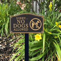 No Dogs Allowed Plaque Sign