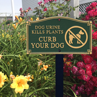 Dog Urine Kills Plants With Stake Plaque