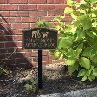 Pick Up After Your Dog Statement Plaque