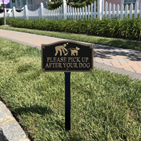 Pick Up After Your Dog Statement Plaque With Stake