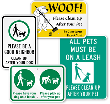 Custom Dog Poop Signs